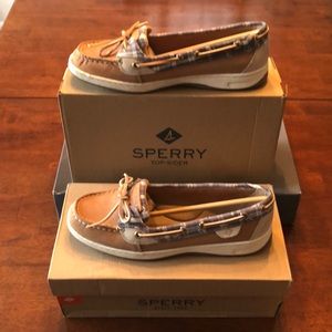 Sperry Angelfish Anchor Plaid Size 9M
